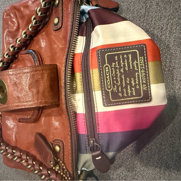 Coach Bridgit Brown Leather Shoulder Bag - Picture 6 of 9